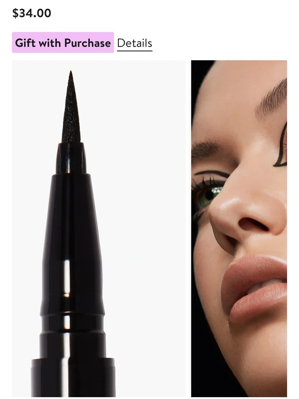 Stila Black Winged Liquid Eyeliner - Intense Black/Mai Tai.
